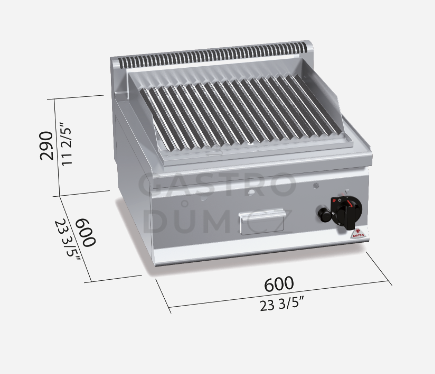Lávový gril Bertos G6PL60B