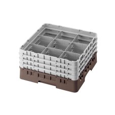 Cambro Koš Camrack 9 pozic, výška sklenice 17,4 cm - Hnědá