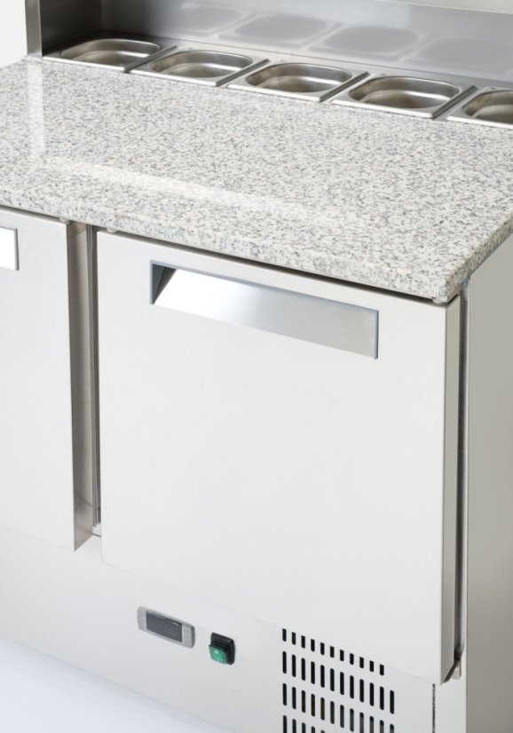 Chladicí stoly s nástavbou a žulovou deskou, Arktic, 146L, 230V/145W, 700x900x(H)1070mm
