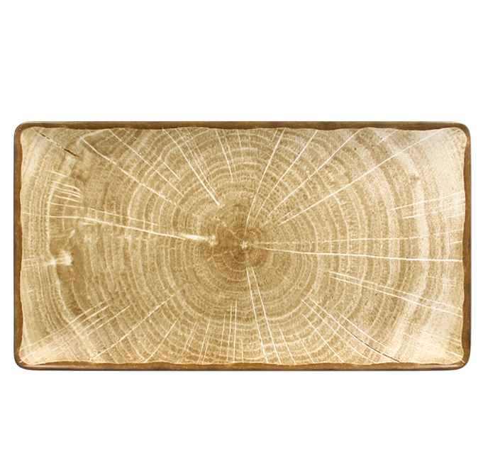 RAK Porcelain RAK Woodart talíř obdélný 33,5 × 18,1 cm – mechově zelená | RAK-WDEDRG33MG