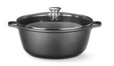 Hrnec s nepřilnavou povrchovou úpravou, HENDI, 7L, Černá, 367x290x(H)122mm
