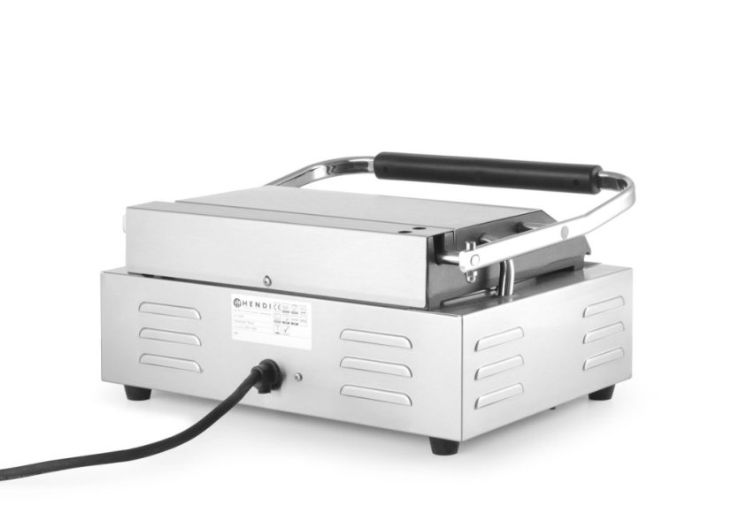 Kontaktní gril Panini, HENDI, Stříbrná, 220-240V/2200W, 430x375x(H)216mm
