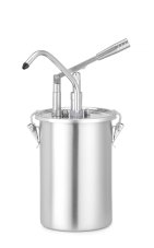 Nerezová nádoba na omáčku s dávkovačem, HENDI, 4,5L, ⌀180x(H)420mm