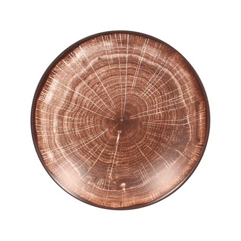 RAK Porcelain RAK Woodart talíř hluboký 26 cm – tmavě hnědá | RAK-WDBUBC26OB