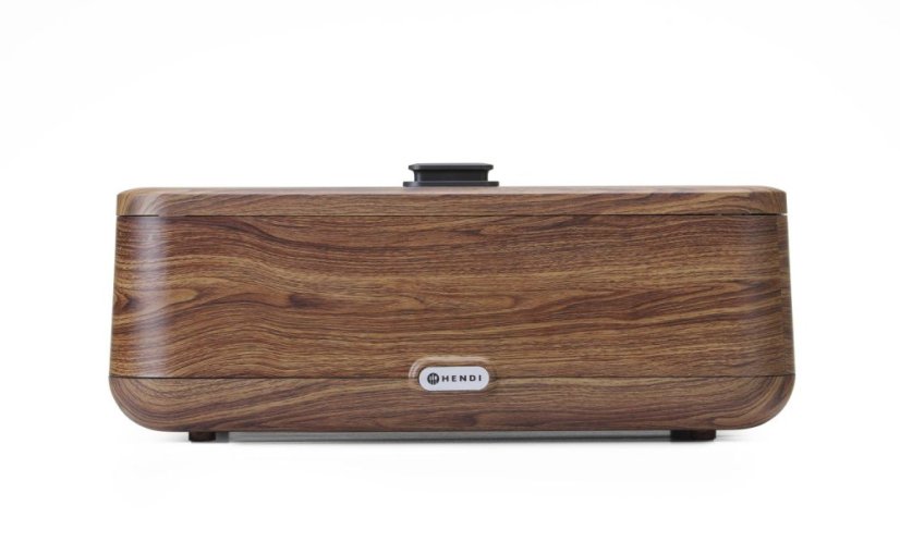 Chafing dish UNIQ, HENDI, designed by Robert Bronwasser, GN 1/1, Dřevo, 230V/700W, 607x402x(H)245mm