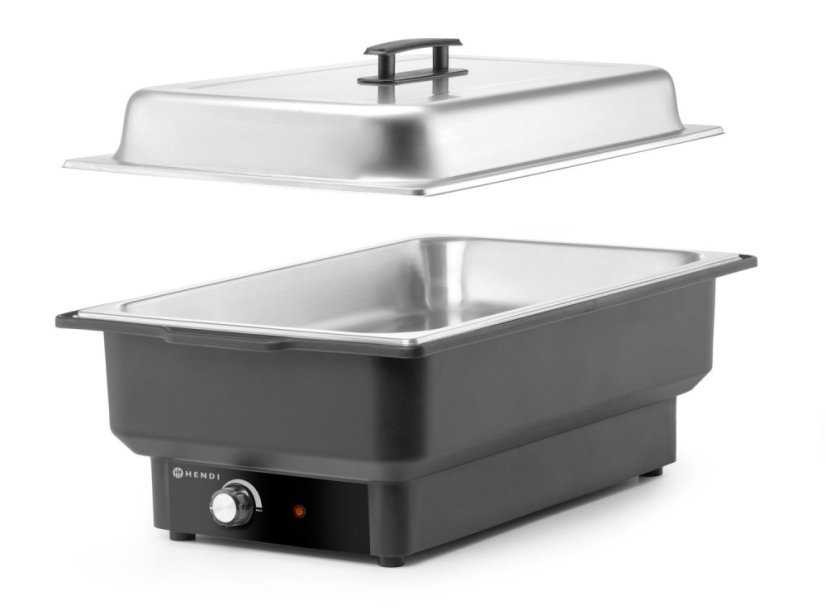 Chafing dish elektrický Tellano, HENDI, Kitchen Line, GN 1/1, 9L, 230V/900W, 575x349x(H)278mm