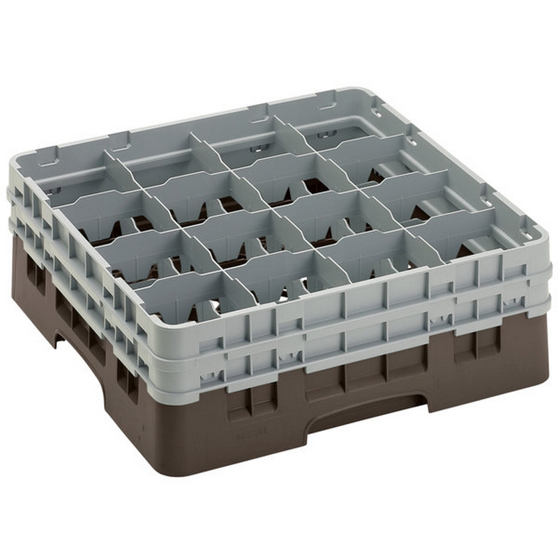 Cambro Koš Camrack 16 pozic, výška sklenice 15,2 cm - Hnědá