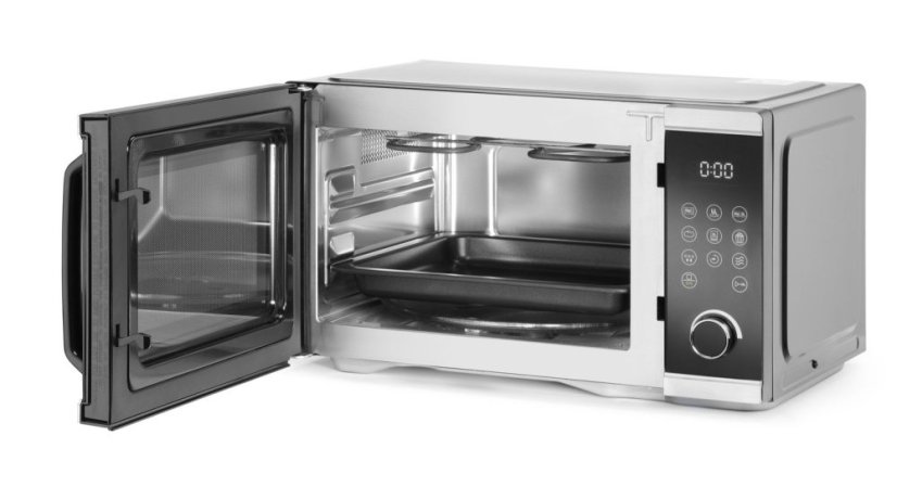 Mikrovlnná trouba s funkcí air fryer., HENDI, 26,4L, Černá, 230-240V/1500W, 523x451x(H)300mm
