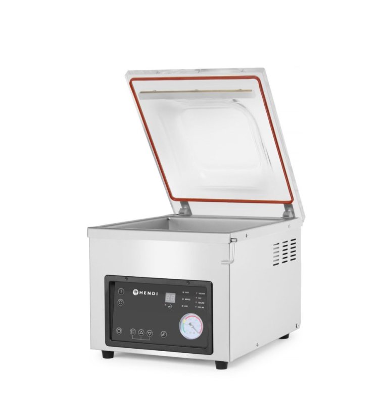 Zařízení na balení vakuové komory, HENDI, Profi Line, těsnicí lišta 260 mm, 230V/370W, 330x480x(H)360mm