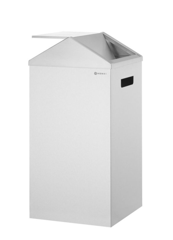 Odpadkový koš, HENDI, 80L, Stříbrná, 350x350x(H)770mm