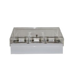 TOMGAST Chladicí box pro gastronádoby s krytem GN 1/1, bílý