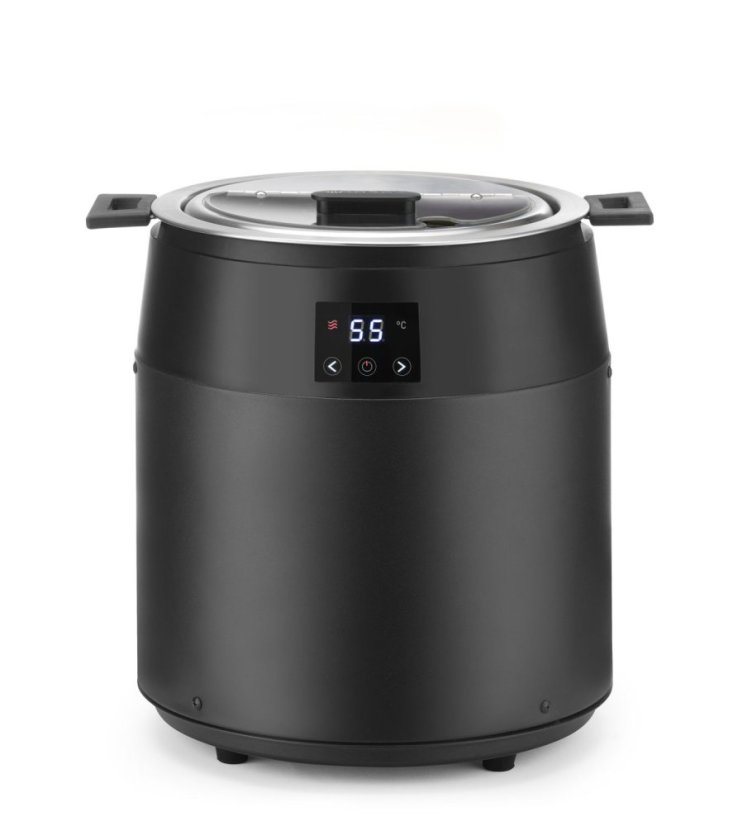 Kotlík na polévku bez vody, 10L, HENDI, 10L, Černá, 230V/450W, ⌀330x(H)398mm