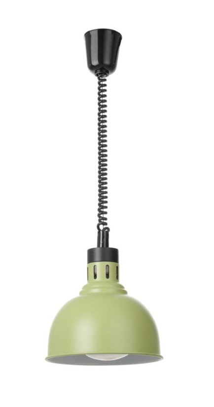 Výškově nastavitelná ohřívací lampa, kupolová, HENDI, Zelená, 230V/250W, ⌀250x(H)207mm