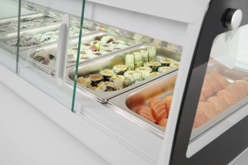 Stojan na sushi 5x GN 1/3, Arktic, 230V/160W, 1307x445x(H)327mm