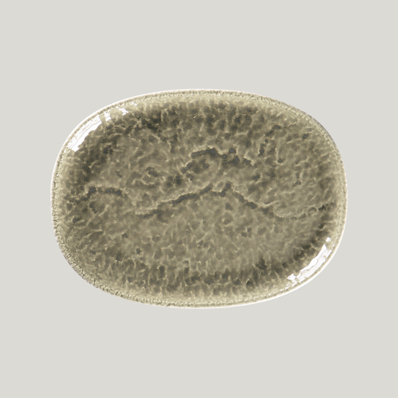 RAK Porcelain Krush talíř oválný 25 × 19 cm, šedý