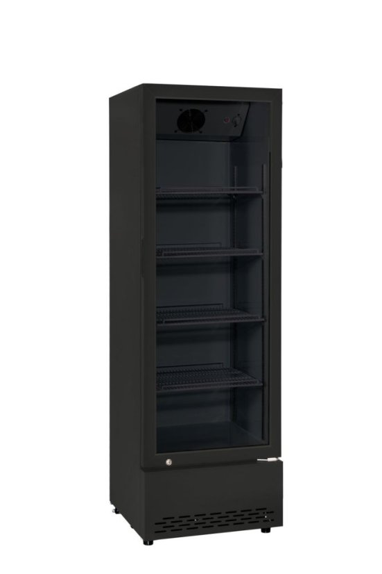 Chladící vitrína s prosklenými dveřmi, Arktic, 246L, Černá, 230V/300W, 540x600x(H)1787mm Chladící vitrína s prosklenými dveřmi, Arktic, 246L, Černá, 230V/300W, 540x600x(H)1787mm