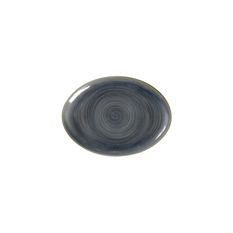 RAK Porcelain RAK Spot talíř oválný 26 x 19 cm,  šedomodrý | RAK-SJDNNOP26