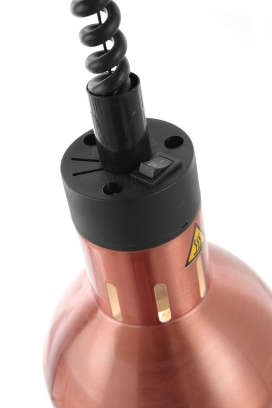 Výškově nastavitelná ohřívací lampa válcová, HENDI, Měděná, 230V/375W, ⌀175x(H)250mm