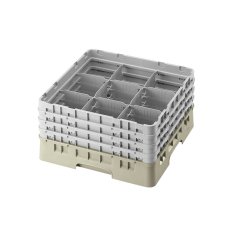Cambro Koš Camrack 9 pozic, výška sklenice 30 cm - Béžová