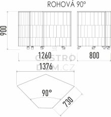 Enofrigo neutrální rohový modul 90 NE 90°