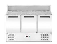 třídveřový chladicí stůl s horní deskou a žulovou pracovní deskou, Arktic, 219L, 230V/156W, 700x1365x(H)1070mm