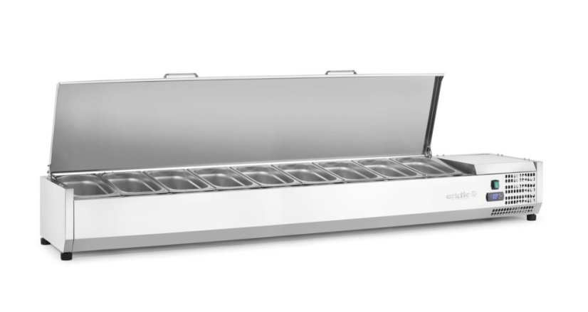 Chladicí zásobník GN 1/3, Arktic, 9x GN1/3, GN 1/3, 54L, 230V/180W, 420x2005x(H)630mm