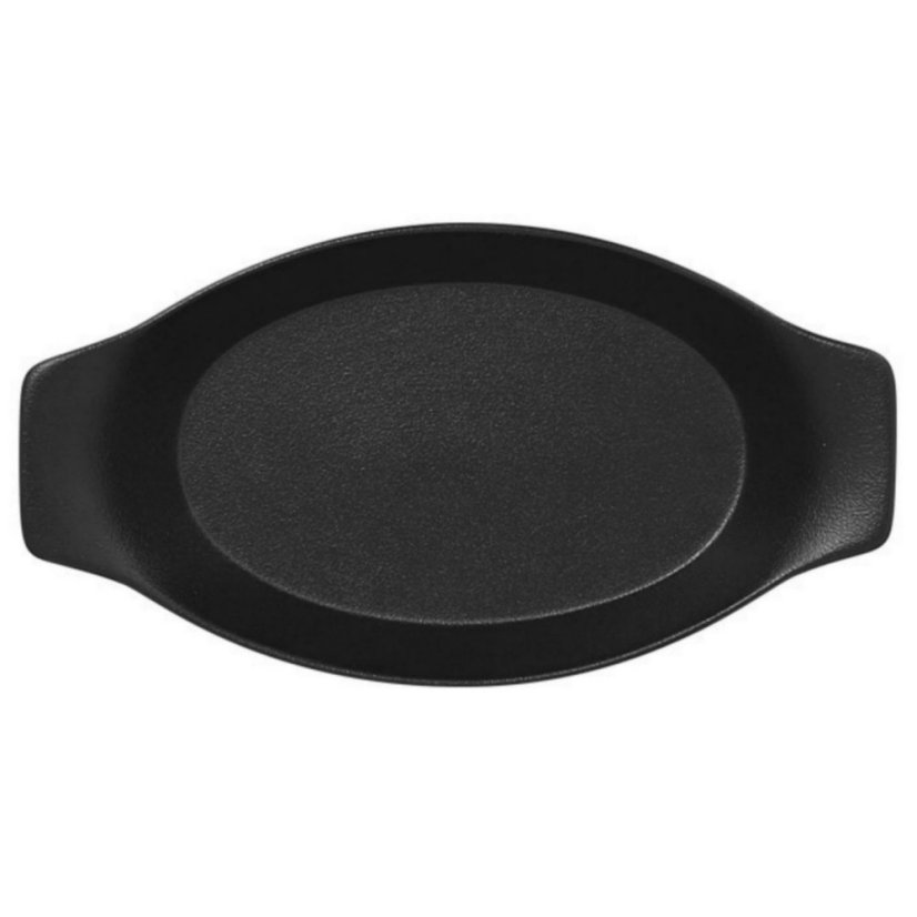 RAK Porcelain RAK Talíř oválný s rukojetí 78 cl, černá | RAK-NFOPOD30BK