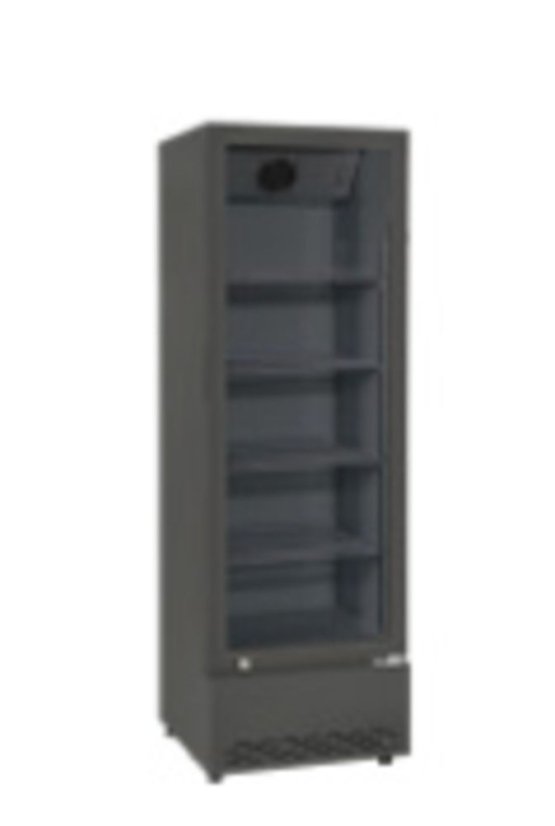 Chladící vitrína s prosklenými dveřmi, Arktic, 158L, Černá, 230V/290W, 540x540x(H)1527mm Chladící vitrína s prosklenými dveřmi, Arktic, 158L, Černá, 230V/290W, 540x540x(H)1527mm
