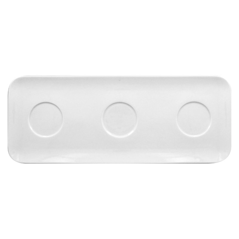 RAK Porcelain RAK Talíř obdélníkový 46 × 18 cm, 3 důlky | RAK-AURT46IN3