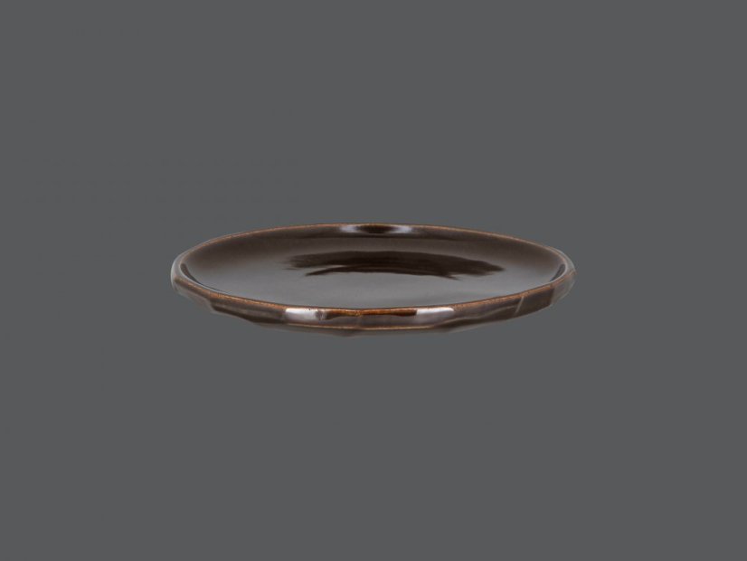RAK Porcelain RAK Talíř řezaný mělký 24 cm – hnědý | RAK-STCP24GCL