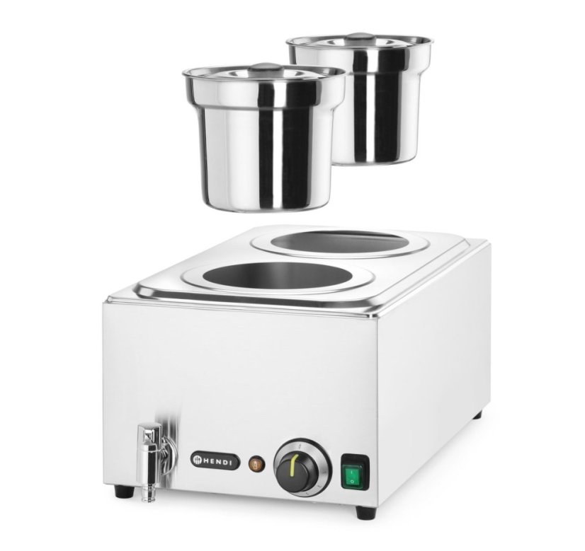 Sada: Bain-marie Ranger + 2x 4L nádoba s víkem, HENDI, GN (H)150mm, 8L, 230V/1000W, 604x332x(H)315mm