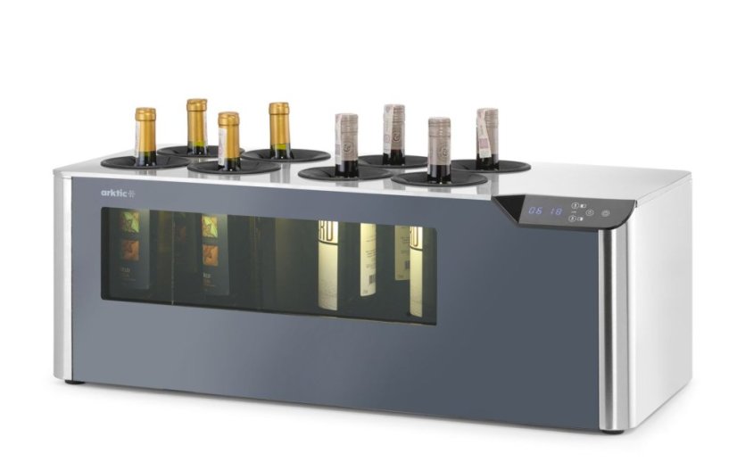 Pultová chladnička na víno dvouzónová, Cellar, Arktic, Černá, 230V/60W, 350x800x(H)293mm