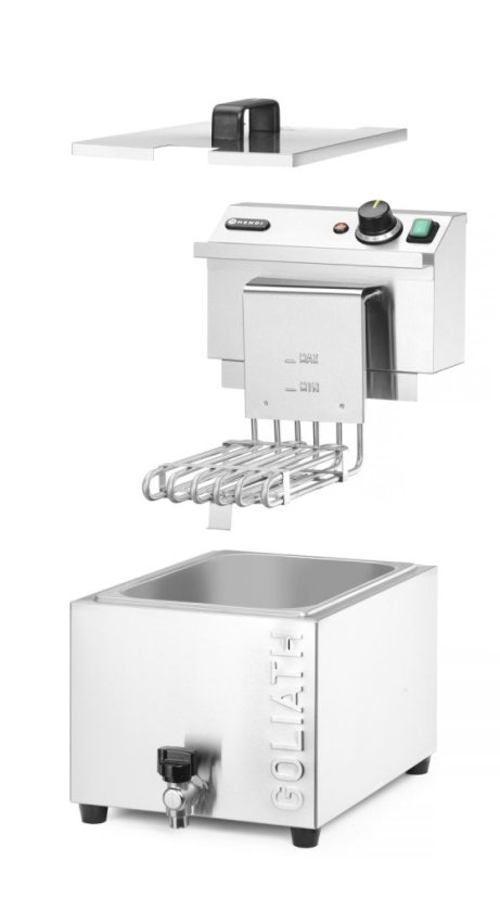 Fritéza XL s vypouštěcím kohoutem HENDI GOLIATH, HENDI, 10L, 400V/10200W, 300x585x(H)392mm