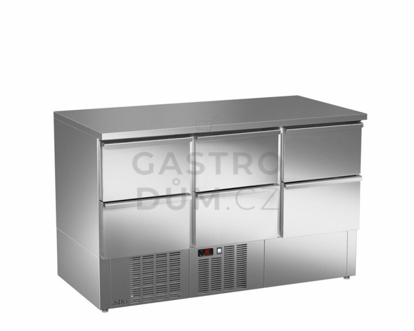 Asber stůl chladící SALADETA ETS-140-06 NS 220V-240V 1N 50Hz