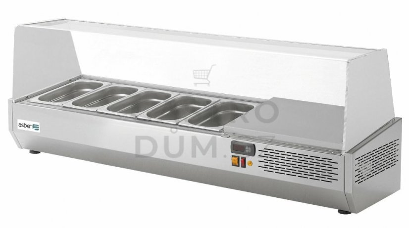 Pizza chladící pultová vitrína Asber GV-135 (GN1/4)