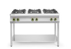 Plynový sporák s otevřeným stojanem na 6 hořáků, HENDI, Kitchen Line, 28,5kW, 1200x700x(H)900mm