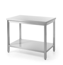 Středový stůl s policí – šroubovaný, HENDI, Profi Line, 800x700x(H)850mm