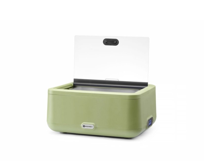 Chafing dish UNIQ, HENDI, designed by Robert Bronwasser, GN 2/3, Zelená, 230V/500W, 433x403x(H)248mm