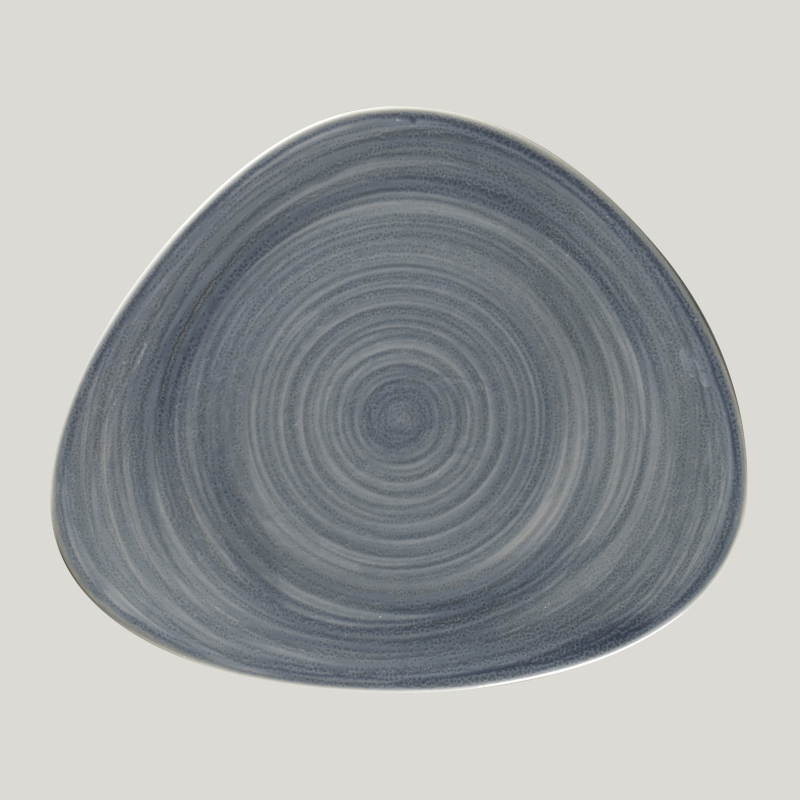 RAK Porcelain RAK Spot talíř mělký 31,5 × 26,5 cm, šedomodrý | RAK-SJDFLFP31