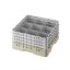 Cambro Koš Camrack 9 pozic, výška sklenice 30 cm - Béžová