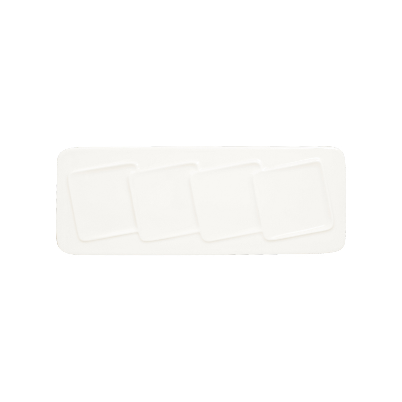 RAK Porcelain RAK Talíř obdélný, 4 zóny 37 × 14 cm | RAK-CRRT4Z
