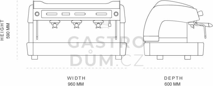 Fiamma třípákový kávovar COMPASS III DualBoiler (černý)