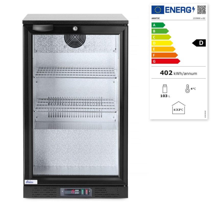 Jednodveřová chladnička , Arktic, 86L, Černá, 230V/120W, 500x530x(H)865mm