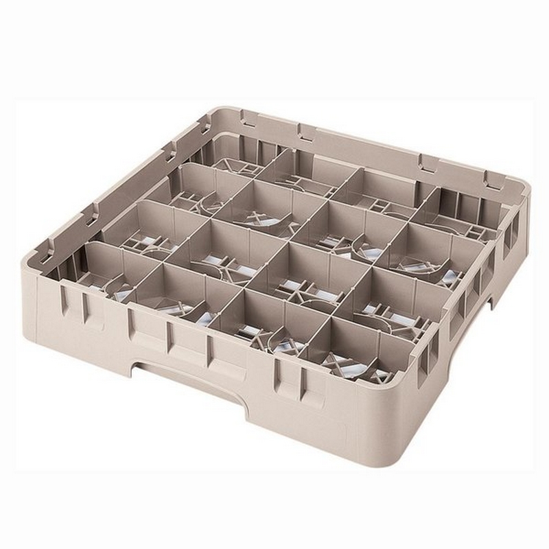 Cambro Koš Camrack 16 pozic, výška sklenice 13,2 cm - Béžová