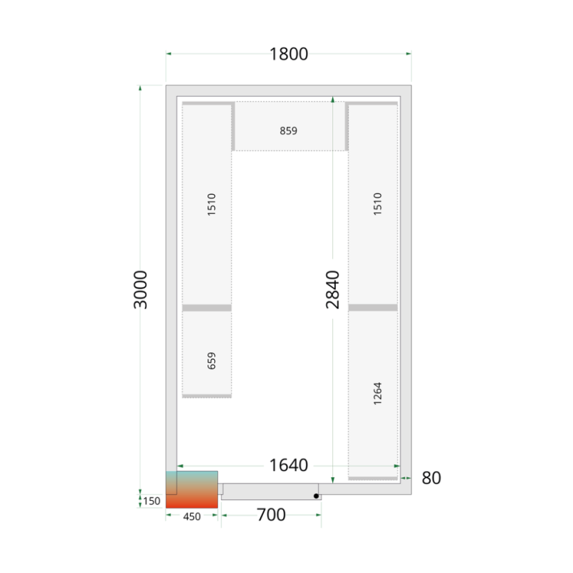 TEFCOLD CR 180x300x220