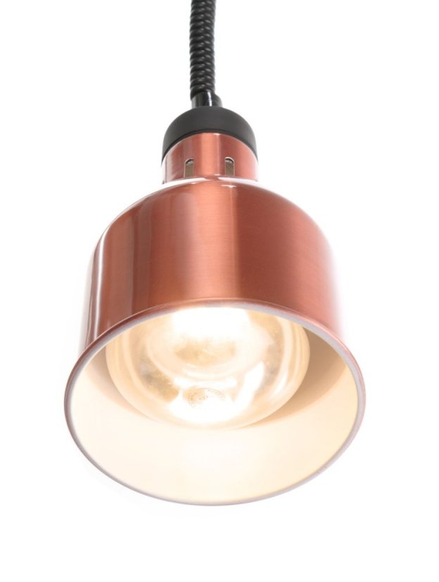 Výškově nastavitelná ohřívací lampa válcová, HENDI, Měděná, 230V/375W, ⌀175x(H)250mm