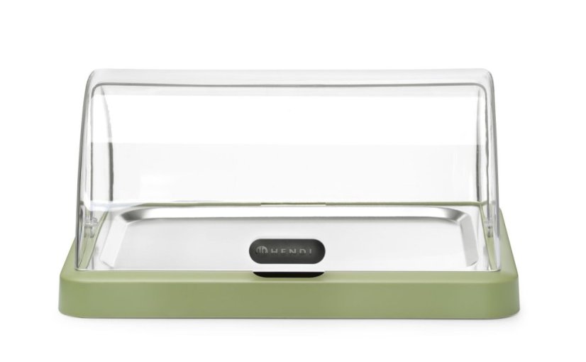 Chladicí vitrína roll top Duo UNIQ, HENDI, designed by Robert Bronwasser, Jednodílná, Zelená, 460x355x(H)220mm, Obdélníkové