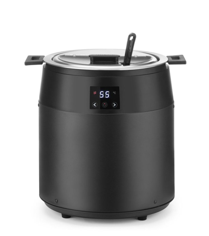 Kotlík na polévku bez vody, 10L, HENDI, 10L, Černá, 230V/450W, ⌀330x(H)398mm