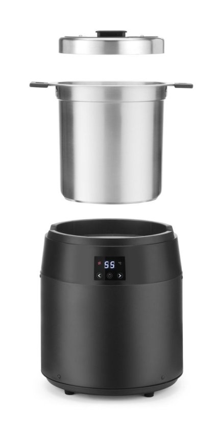 Kotlík na polévku bez vody, 10L, HENDI, 10L, Černá, 230V/450W, ⌀330x(H)398mm
