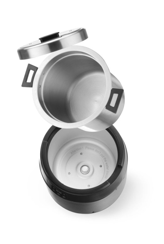 Kotlík na polévku bez vody, 10L, HENDI, 10L, Černá, 230V/450W, ⌀330x(H)398mm